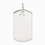 Sterling Silver Polished Dog Tag Pendant - Product Photo