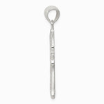 Sterling Silver Rhodium-plated Polished Filigree Cross Pendant - Product Photo