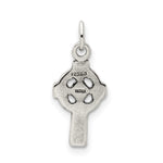 Sterling Silver Antiqued Celtic Cross Charm - Product Photo