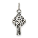 Sterling Silver Antiqued Celtic Cross Charm - Product Photo