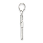 Sterling Silver Rhodium-plated Enameled Mustard Seed Cross Pendant - Product Photo