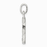 Sterling Silver White CZ Letter F Initial Pendant - Product Photo