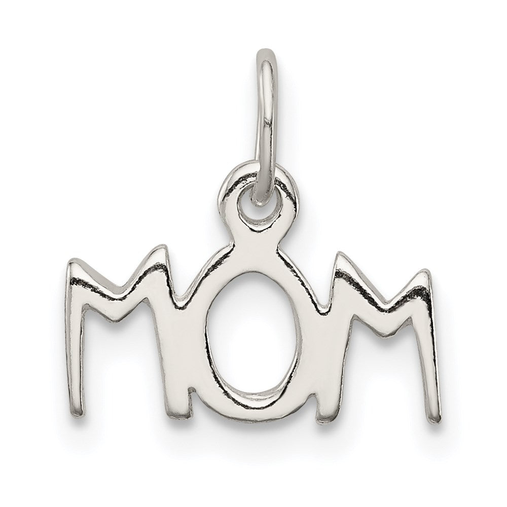 Sterling Silver Polished Mom Charm - Product Photo