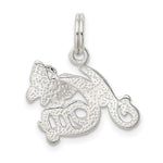 Sterling Silver Polished Mom Butterfly Enameled Charm - Product Photo