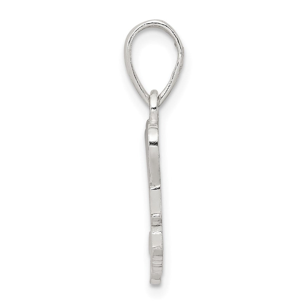 Sterling Silver Polished We Love You Mom Pendant - Product Photo