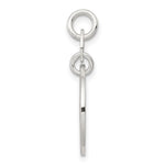Sterling Silver Polished Circle Mom Charm - Product Photo