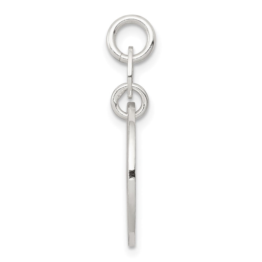 Sterling Silver Polished Circle Mom Charm - Product Photo