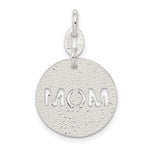 Sterling Silver Polished Circle Mom Charm - Product Photo