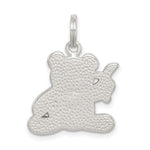 Sterling Silver Enameled Panda Bear Charm - Product Photo
