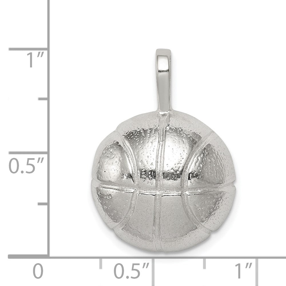Sterling Silver Basketball Charm - Product Photo