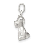 Sterling Silver Doggie w/Bone Charm - Product Photo