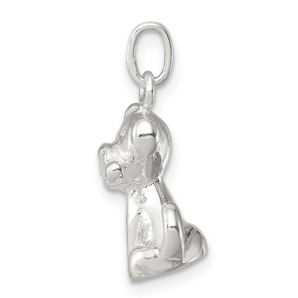 Sterling Silver Doggie w/Bone Charm - Product Photo