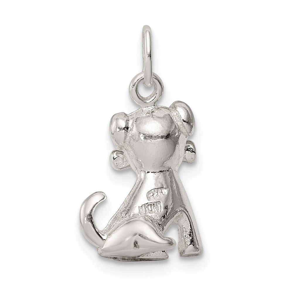 Sterling Silver Doggie w/Bone Charm - Product Photo