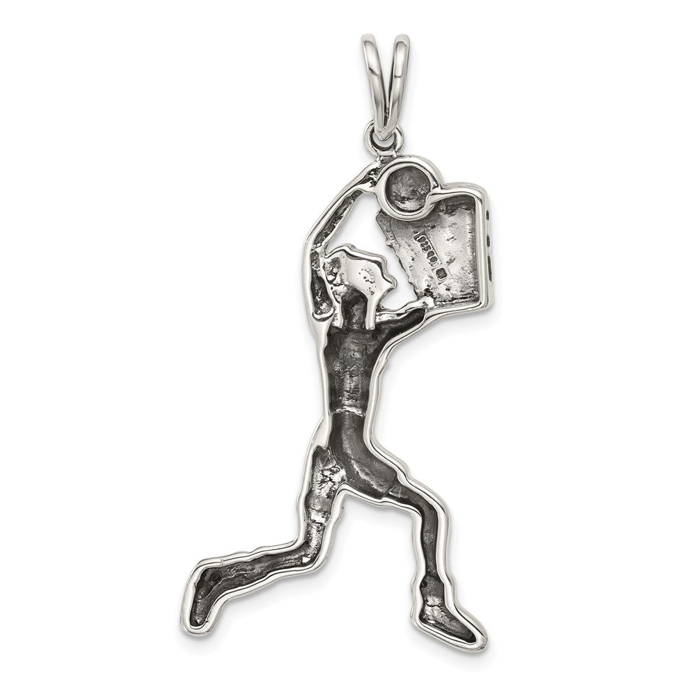 Sterling Silver Basketball Player Charm - Product Photo