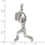 Sterling Silver Basketball Player Charm - Product Photo