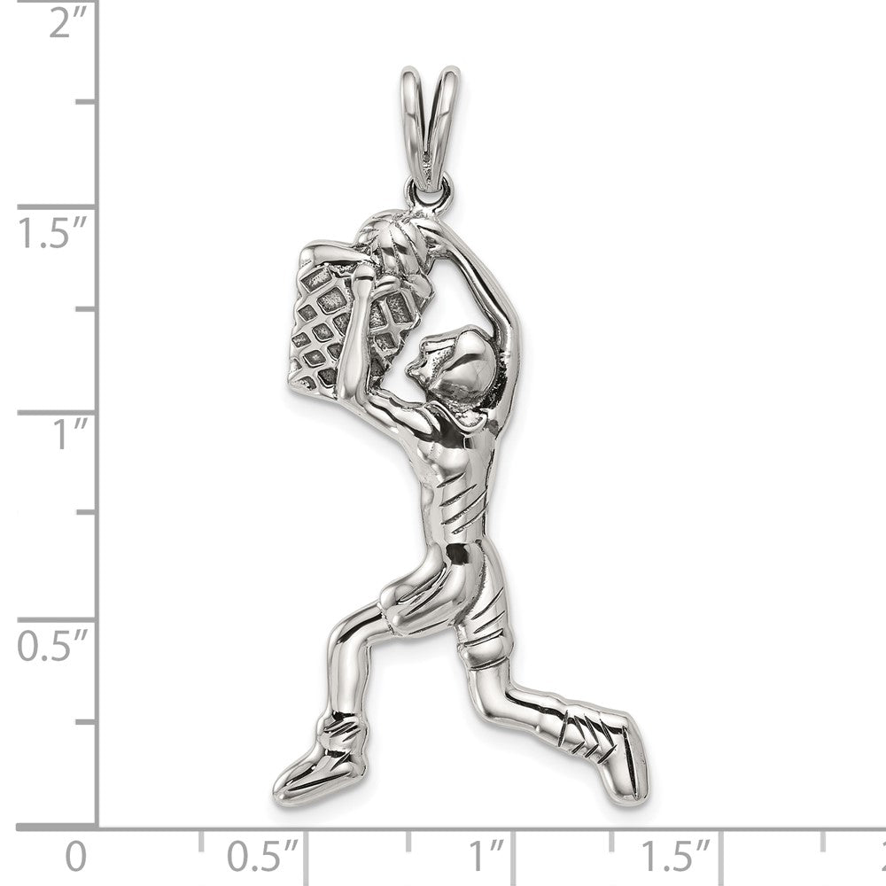 Sterling Silver Basketball Player Charm - Product Photo