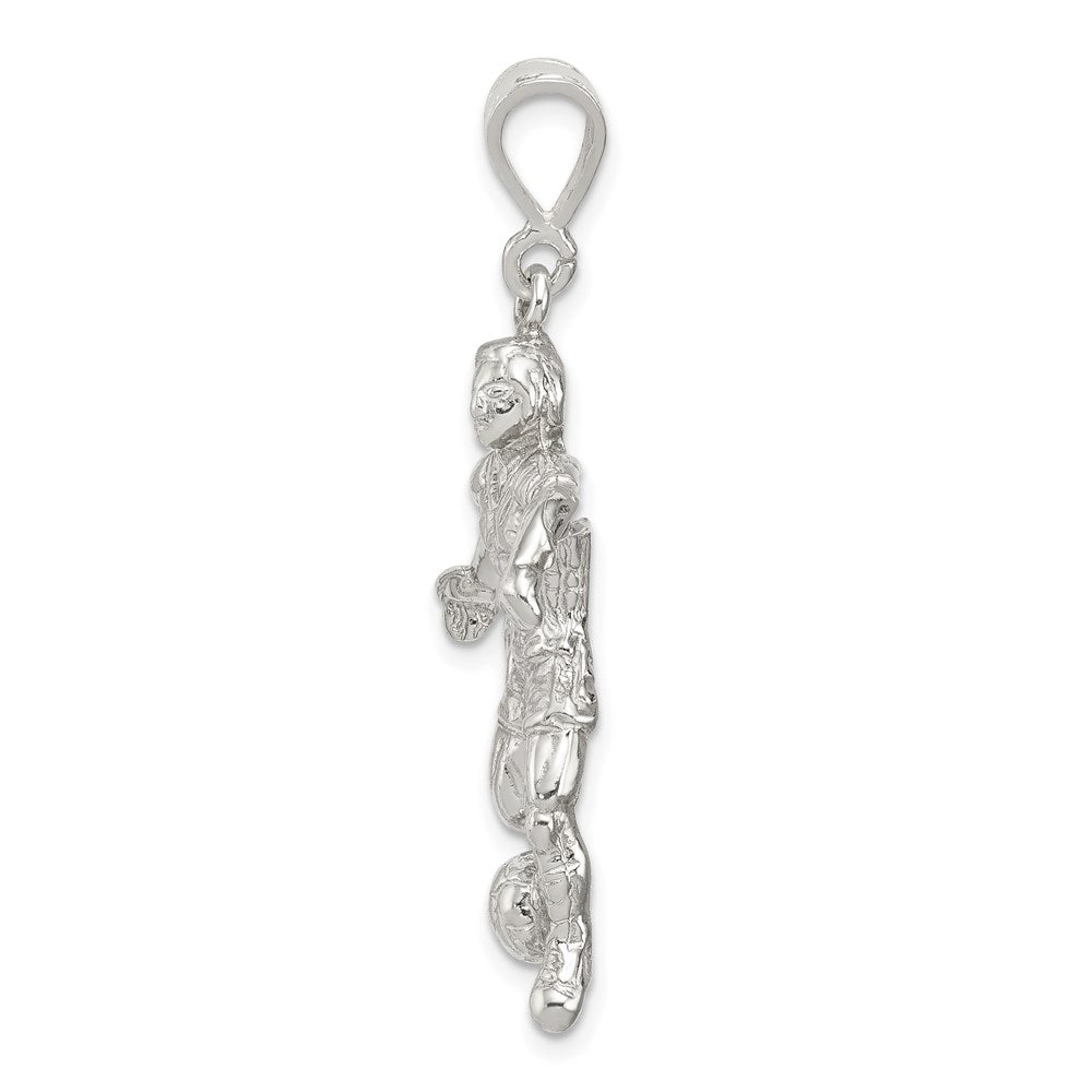 Sterling Silver Soccer Player Charm - Product Photo