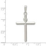 Sterling Silver Polished INRI Cross Pendant - Product Photo