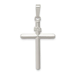 Sterling Silver Polished INRI Cross Pendant - Product Photo