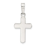 Sterling Silver Polished Cross Pendant - Product Photo