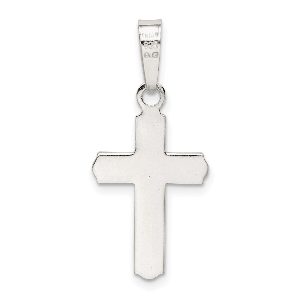 Sterling Silver Polished Cross Pendant - Product Photo