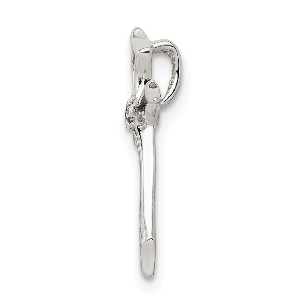 Sterling Silver CZ Cross Charm - Product Photo