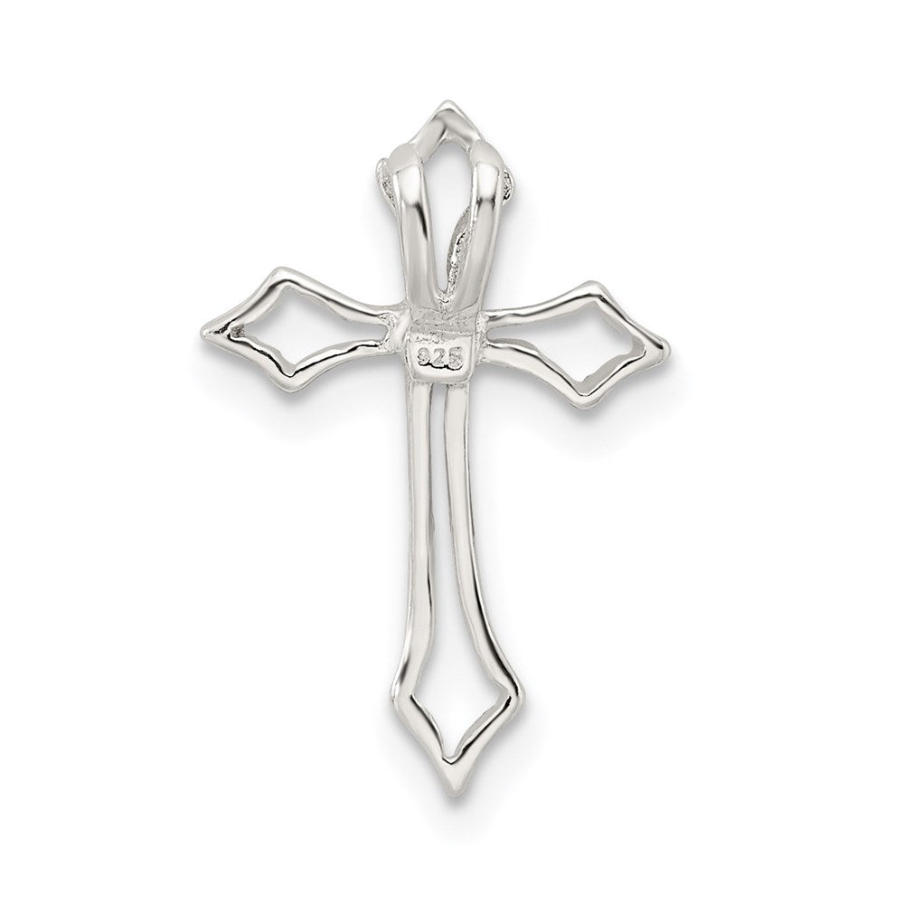 Sterling Silver CZ Cross Charm - Product Photo