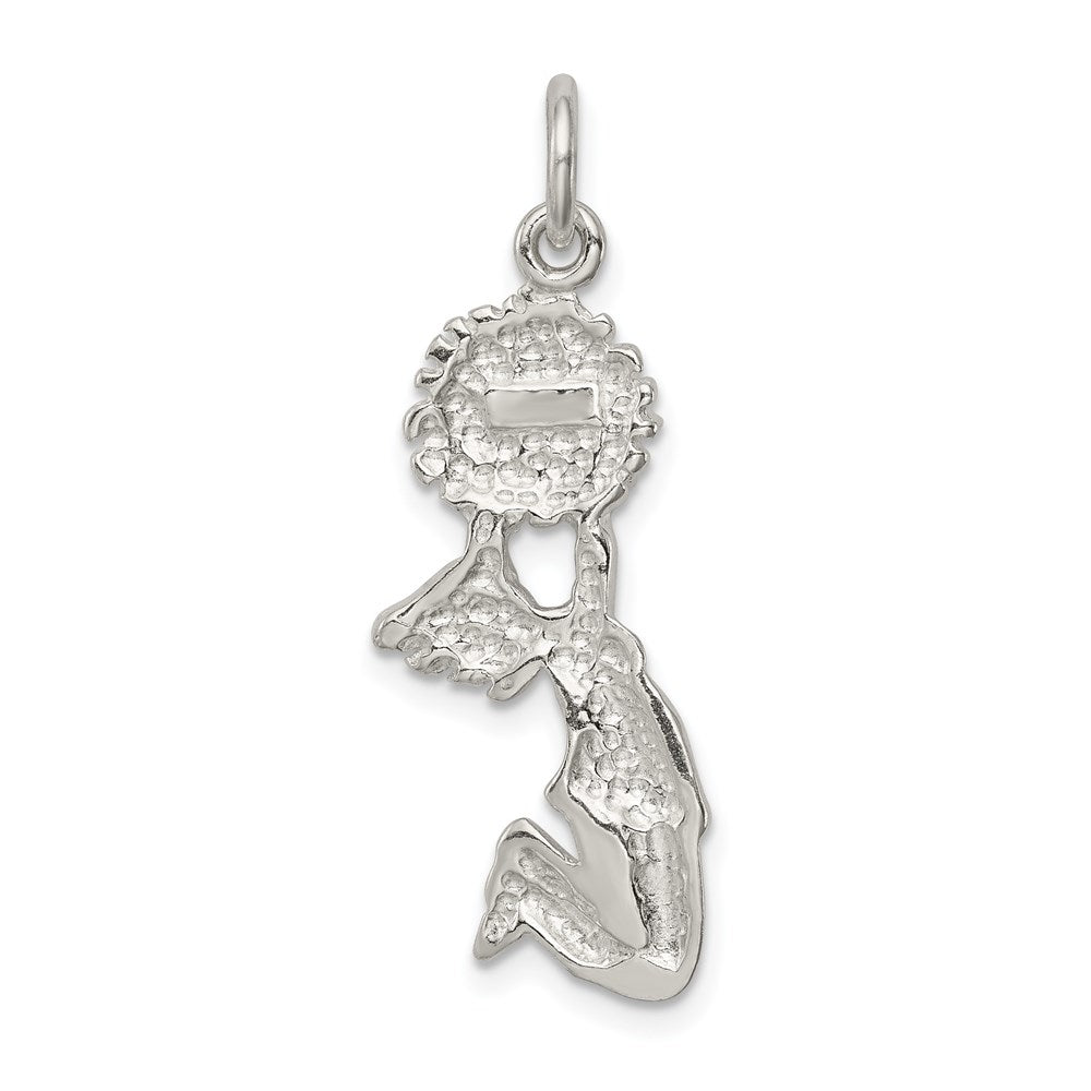 Sterling Silver Cheerleader Charm - Product Photo