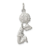 Sterling Silver Cheerleader Charm - Product Photo