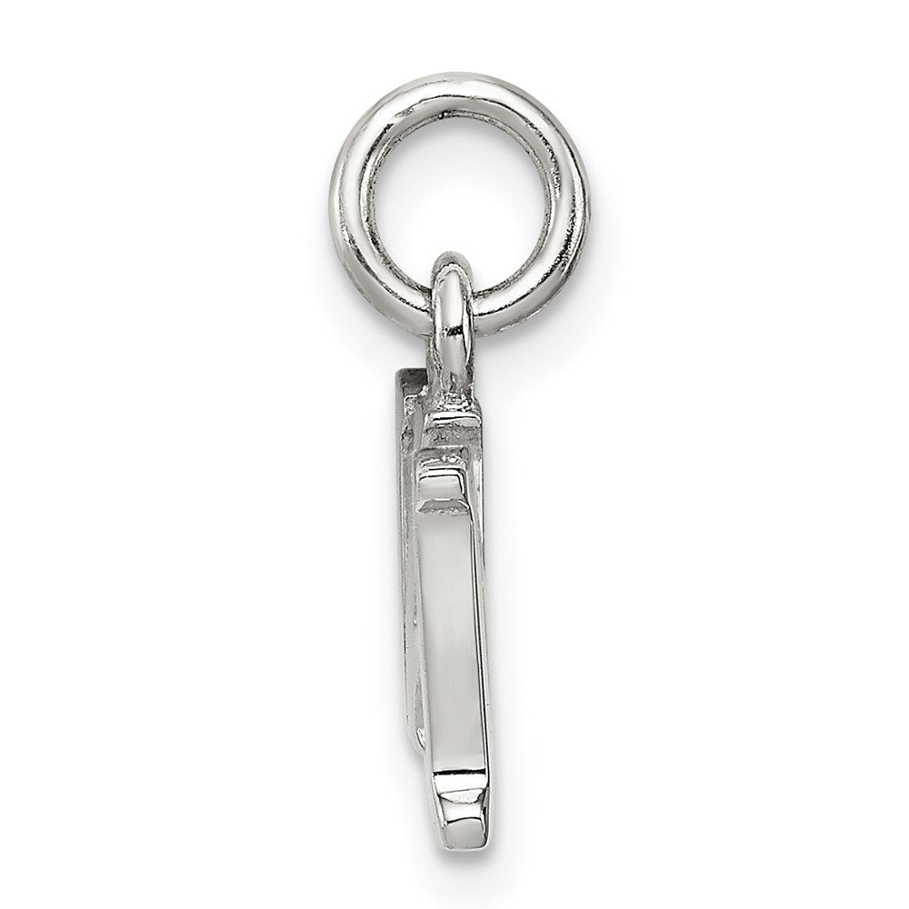 Sterling Silver Rhodium-plated Dad Charm - Product Photo
