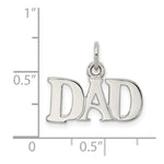 Sterling Silver Rhodium-plated Dad Charm - Product Photo