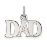Sterling Silver Rhodium-plated Dad Charm - Product Photo