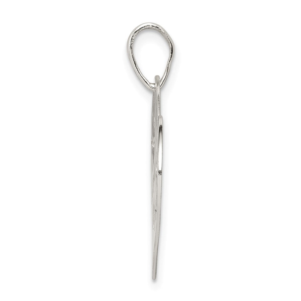 Sterling Silver Polished Love My Mom Heart Pendant - Product Photo
