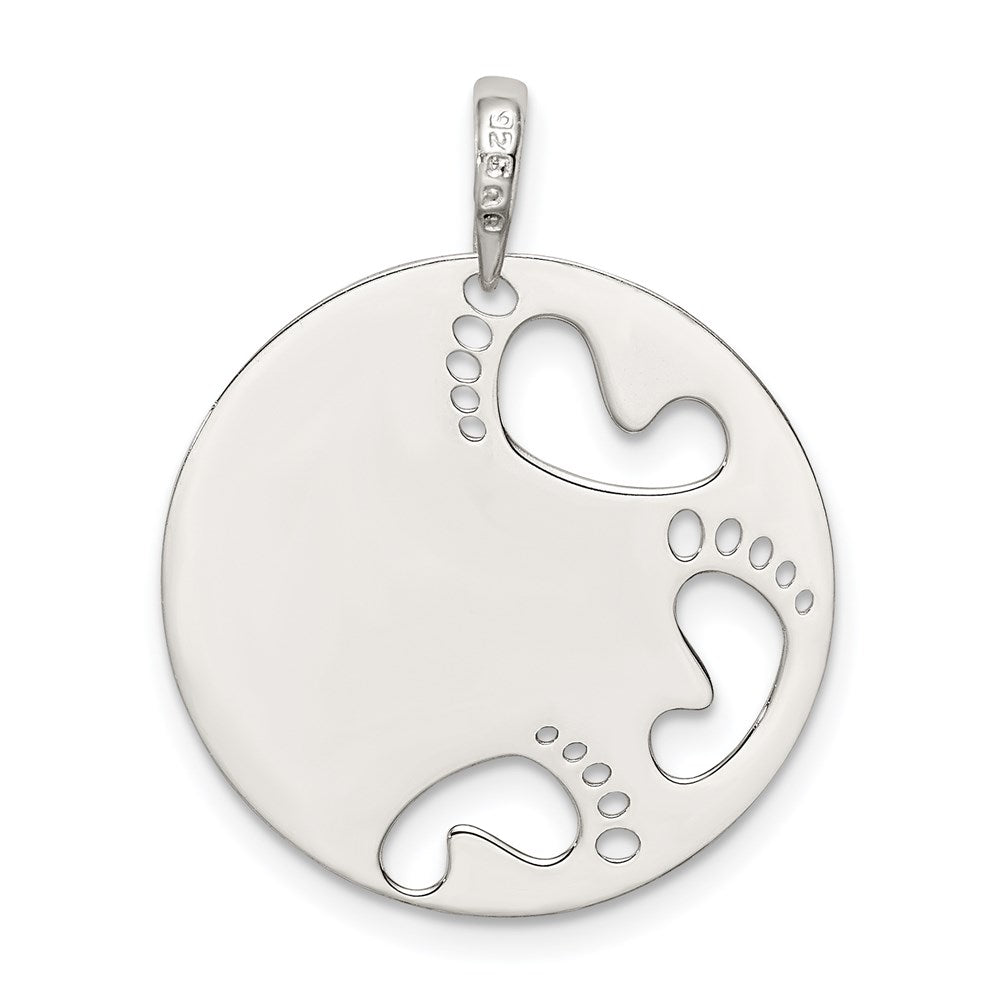 Sterling Silver Polished Me & Mom Pendant - Product Photo
