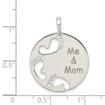 Sterling Silver Polished Me & Mom Pendant - Product Photo