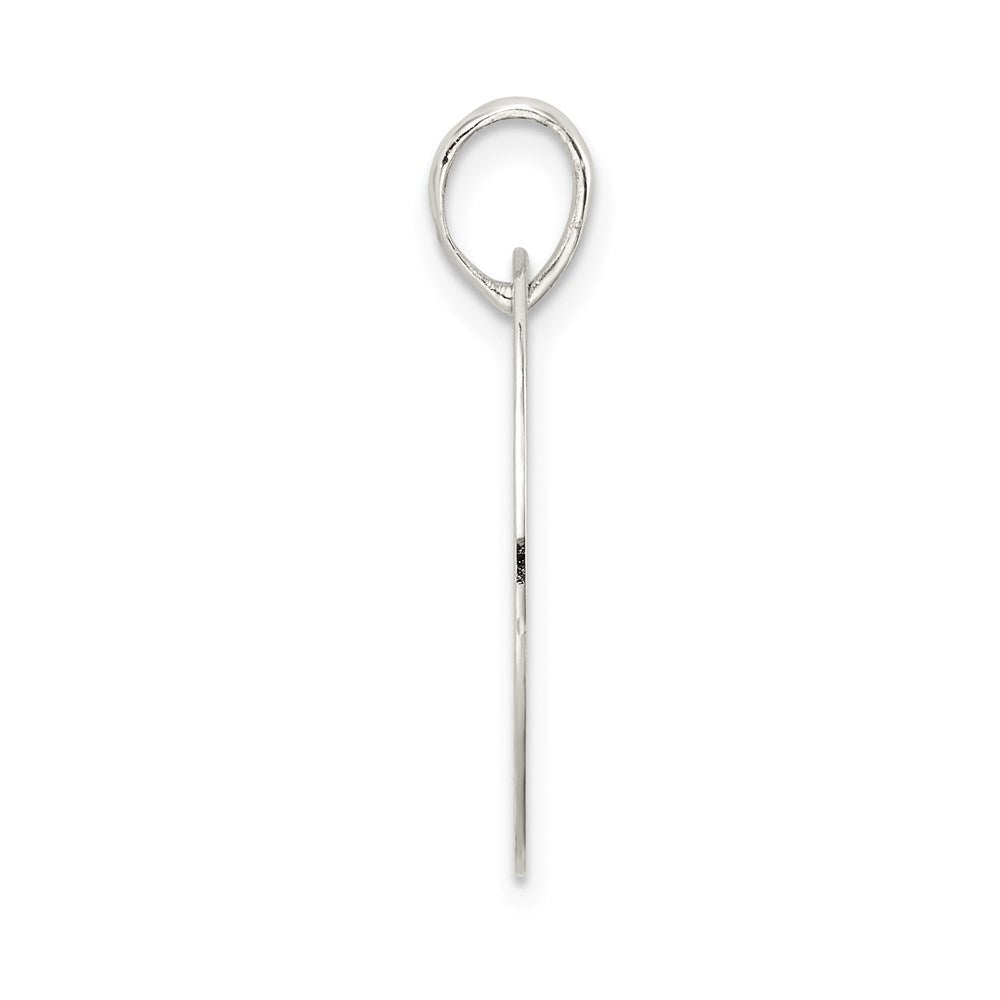 Sterling Silver Polished Love You Mom Pendant - Product Photo