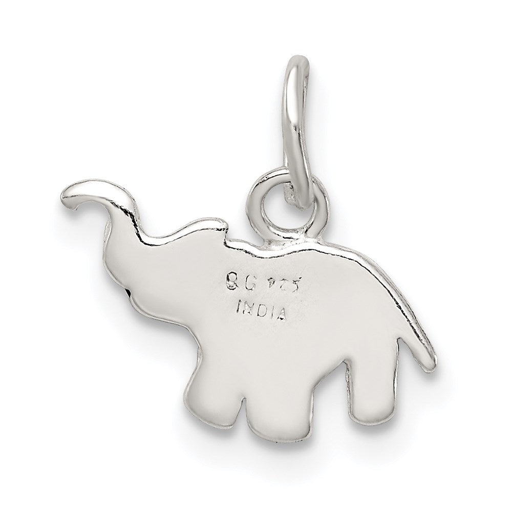 Sterling Silver Enameled Elephant Charm - Product Photo