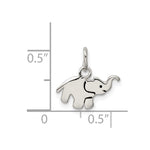 Sterling Silver Enameled Elephant Charm - Product Photo