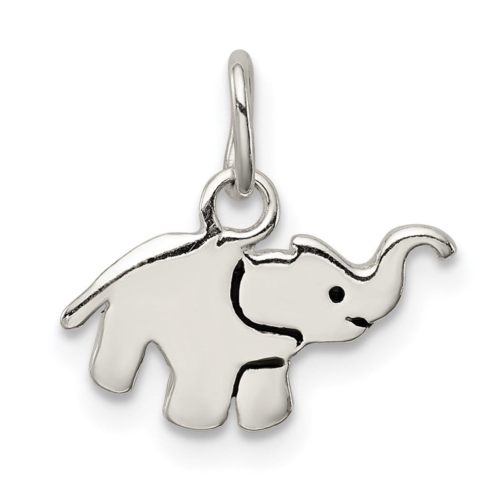 Sterling Silver Enameled Elephant Charm - Product Photo