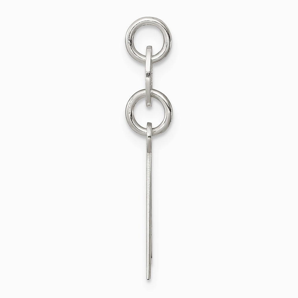 Sterling Silver Polished Evil Eye Charm - Product Photo