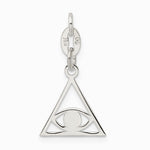 Sterling Silver Polished Evil Eye Charm - Product Photo