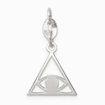 Sterling Silver Polished Evil Eye Charm - Product Photo