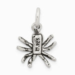 Sterling Silver Antiqued Spider Charm - Product Photo