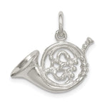 Sterling Silver French Horn Charm - Product Photo