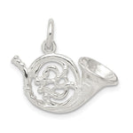 Sterling Silver French Horn Charm - Product Photo