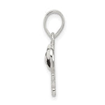 Sterling Silver Polished Enamel Love Soccer Pendant - Product Photo
