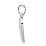 Sterling Silver Polished Heart with Paw Print Pendant - Product Photo