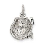 Sterling Silver Antiqued Bull Dog Charm - Product Photo