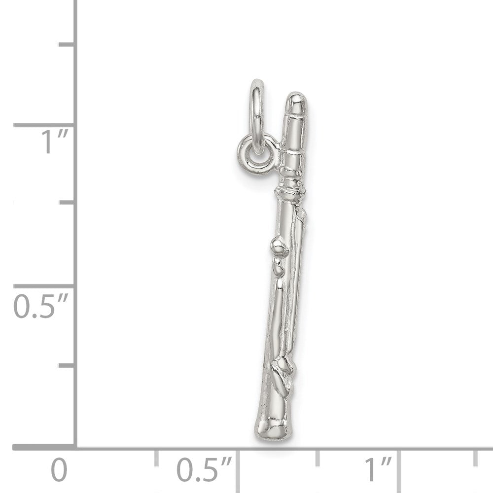 Sterling Silver Clarinet Charm - Product Photo