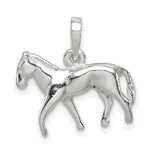 Sterling Silver Polished Horse Pendant - Product Photo